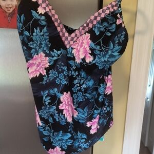 Seafolly Black and Pink New With Tags Tankini And Bottom.  Top Is Size 10 Bottom